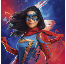 Illustration von Ms. Marvel mit Maske und Umhang