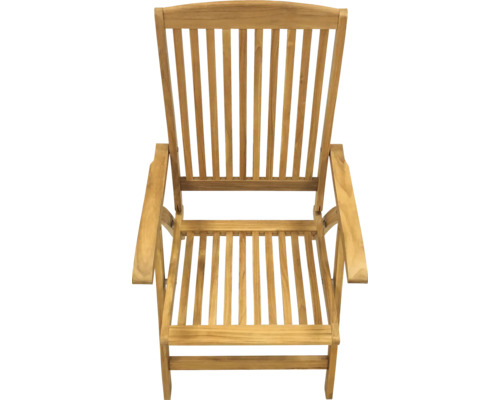 Chaise longue en bois avec accoudoirs