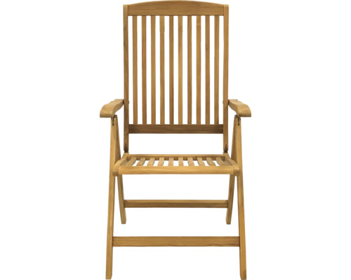 Chaise de jardin en teck avec accoudoirs