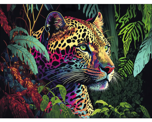 Tableau sur toile Jaguar In The Jungle II 116x84 cm