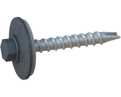 Sarei Piccolo Dach-und Fassadenschraube Anthrazitgrau RAL 7016 6 mm x 38 mm Pack = 25 St Blechschraube mit Dichtscheibe