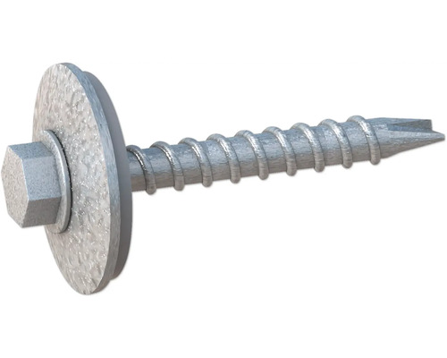 Sarei Piccolo Dach-und Fassadenschraube Natur 6 mm x 38 mm Pack = 25 St Blechschraube mit Dichtscheibe