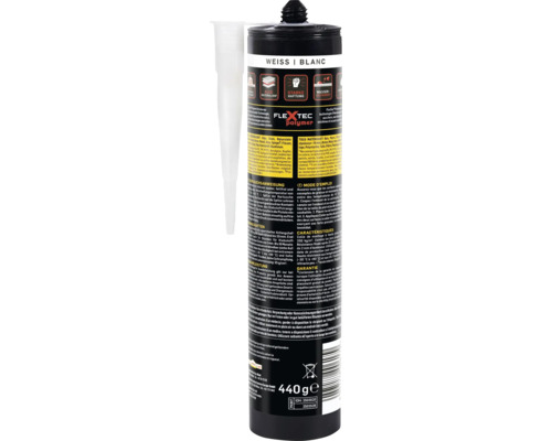 Cartouche de colle polymère Flextec avec embout, 440 grammes