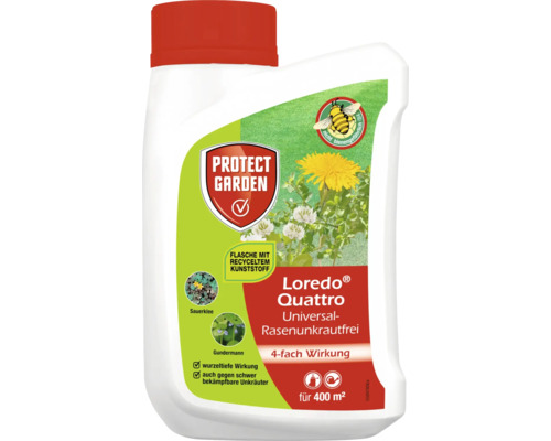 Gazon universel sans mauvaises herbes Loredo Quattro Protect Garden 400 ml Concentré pour 400 m²