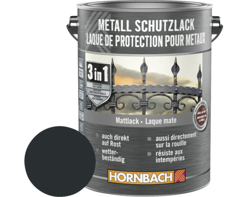 HORNBACH Metallschutzlack 3in1 matt anthrazit 2,5 L