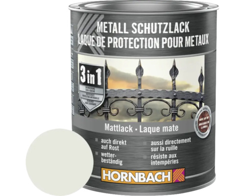 Peinture anti-rouille HORNBACH 3 en 1 mate gris clair 750 ml