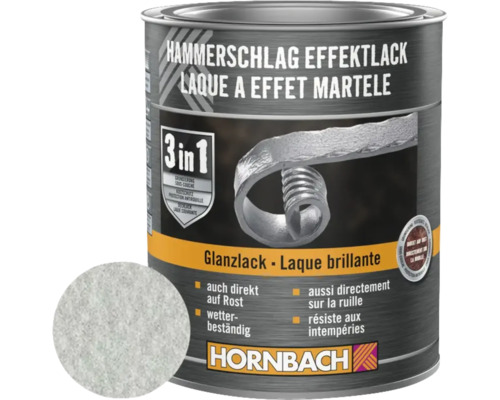 Laque à effet martelé HORNBACH 3 en 1 brillante argent 750 ml