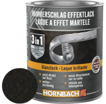 HORNBACH Hammerschlaglack Effektlack 3in1 glänzend schwarz 750 ml