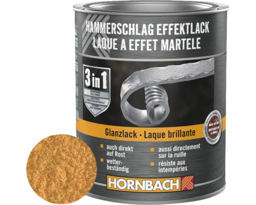 Laque à effet martelé HORNBACH 3 en 1 brillante cuivre 750 ml