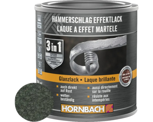 HORNBACH Hammerschlaglack Effektlack 3in1 glänzend dunkelgrau 250 ml