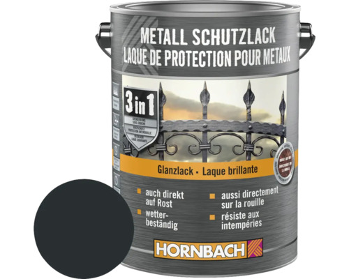 Peinture anti-rouille HORNBACH brillant anthracite 2,5 l