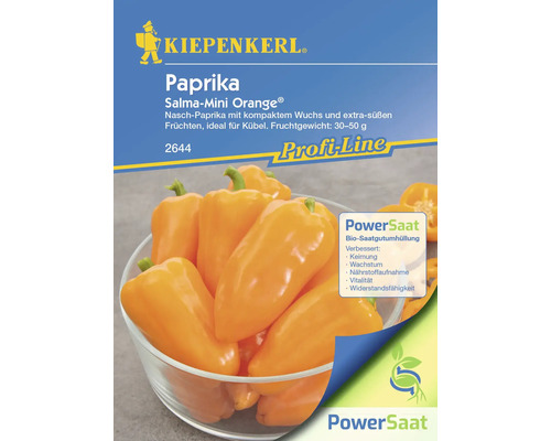 Poivron amuse-gueule Salma-Mini Orange® Kiepenkerl PowerSaat F1 Hybride graines de légumes