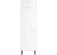 Meuble pour réfrigérateur encastrable 88 Optifit Bengt932 60 x 58,4 x 211,8 cm façade blanc mat corps blanc-thumb-3