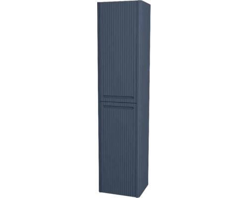 Armoire haute suspendue avec 2 portes Devo Gloria 2.0 gauche lxhxp 45x165x26 cm perfect touch parisian blue striée