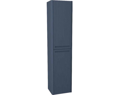 Armoire haute suspendue avec 2 portes Devo Gloria 2.0 droite lxhxp 45x165x26 cm perfect touch parisian blue striée