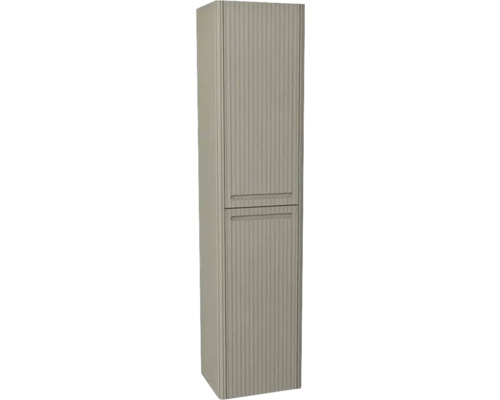 Armoire haute suspendue avec 2 portes Devo Gloria 2.0 droite lxhxp 45x165x26 cm stone grey supermat striée