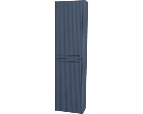 Hängehochschrank mit 2 Türen und Wäschekorb Devo Gloria 2.0 links BxHxT 40x172x33 cm perfect touch parisian blue geriffelt