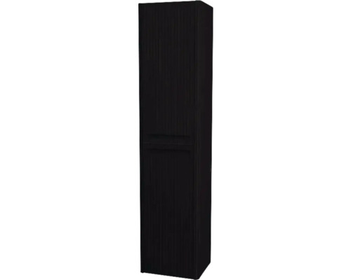 Hängehochschrank mit 2 Türen Devo Gloria 2.0 links BxHxT 40x172x33 cm perfect touch black geriffelt