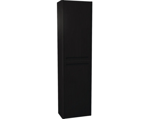 Armoire haute suspendue avec 2 portes Devo Gloria 2.0 gauche lxhxp 45x165x26 cm perfect touch black lisse