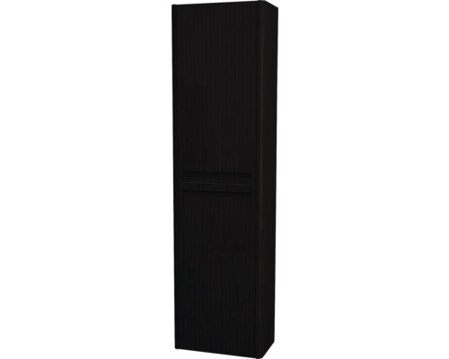 Armoire haute suspendue avec 2 portes Devo Gloria 2.0 à droite LxHxP 45x165x26 cm perfect touch noir strié