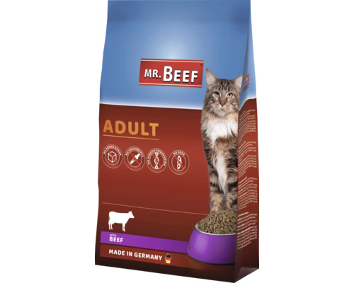 Croquettes pour chats MR.BEEF Basic 4 kg boeuf sans OGM, sans sucre ajouté industriel, sans colorants, sans soja, fabriqué en Allemagne