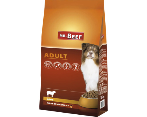 Hundefutter trocken MR.BEEF Sensitive 15 kg ohne Gentechnik, ohne industriellen Zuckerzusatz, ohne Farbstoffe, ohne Soja Hergestellt in Deutschland