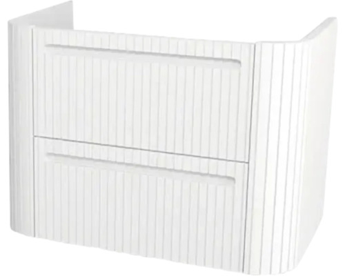 Waschtischunterschrank Devo Gloria 2.0 70x50x42 cm premium white supermatt geriffelt Waschtischunterschrank Devo Gloria 2.0 70x50x42 cm premium white supermatt geriffelt