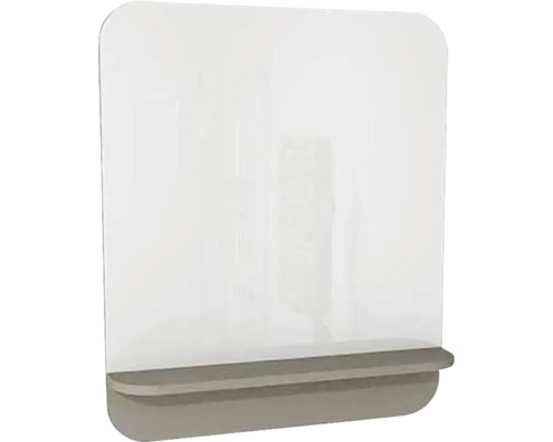 Miroir de salle de bains avec tablette Devo Gloria 2.0 86x86x14 cm Stone grey supermatt lisse GL2-LUPL86-1-F111