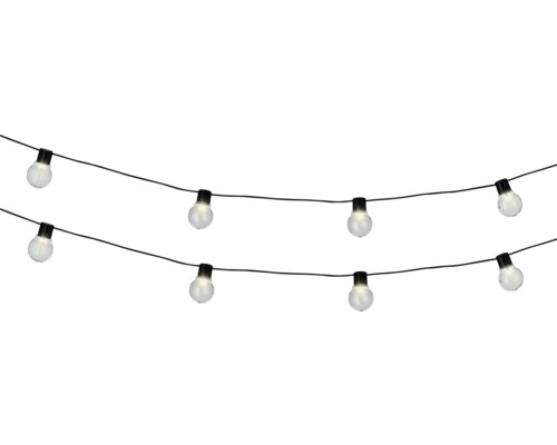 Guirlande lumineuse LED éclairage de fête Lumineo 20 ampoules L 950 cm blanc chaud