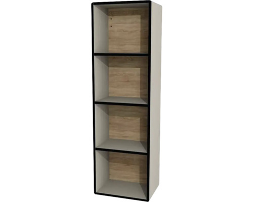 Armoire suspendue ouverte Devo Sonus 2.0 lxhxp 38x124.5x28 cm dakar suedette mat/chêne