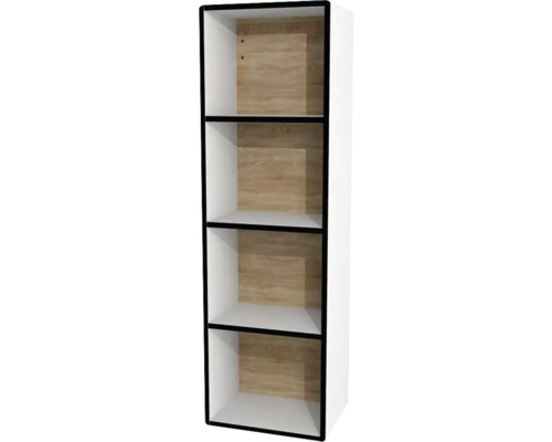 Armoire suspendue ouverte Devo Sonus 2.0 lxhxp 38x124.5x28 cm arctic white haute brillance Armoire suspendue ouverte Devo Sonus 2.0 lxhxp 38x124.5x28 cm arctic white haute brillance