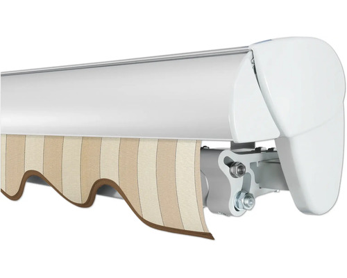 Markise mit gestreiftem Volant