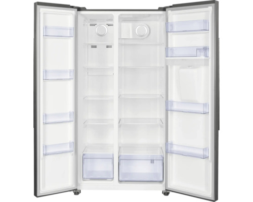 Réfrigérateur américain Wolkenstein WSBS518NFWDEIX 90 x 177 x 66 cm réfrigérateur 344 l congélateur 185 l