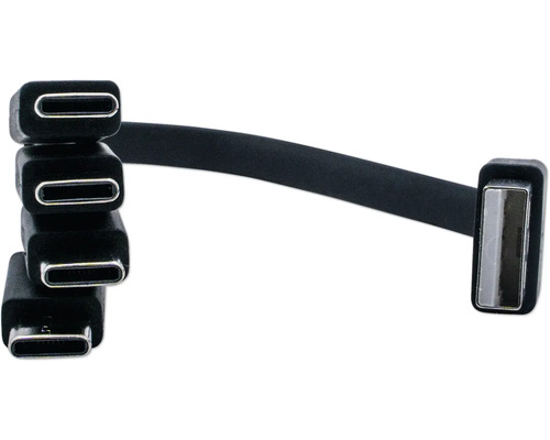 USB-Kabel mit mehreren USB Typ C Anschlüssen und einem USB Anschluss