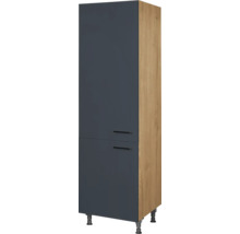 Armoire à provisions NOBILIA Urban lxpxh 60 x 58 x 217 cm bleu fjord mat prémonté tirant gauche