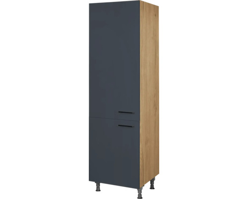 Armoire à provisions NOBILIA Urban lxpxh 60 x 58 x 217 cm bleu fjord mat prémonté tirant gauche