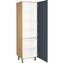 NOBILIA Vorratsschrank Urban BxTxH 60 x 58 x 217 cm fjordblau matt vormontiert Anschlag rechts 4004539051805