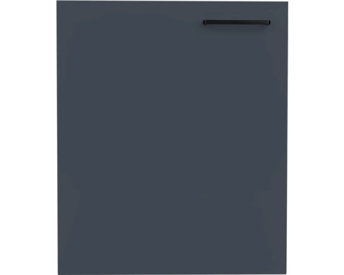 Porte d'armoire NOBILIA Urban 60 x 1,9 x 72 cm façade bleu fjord mat corps chêne sierra butée gauche monté