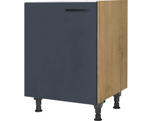 Meuble sous évier NOBILIA Urban lxpxh 60 x 58 x 87 cm bleu fjord mat prémonté tirant gauche Meuble sous évier NOBILIA Urban lxpxh 60 x 58 x 87 cm bleu fjord mat prémonté tirant gauche