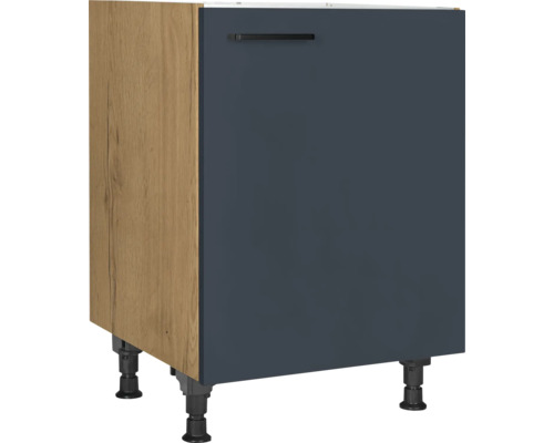 NOBILIA Spülenschrank Urban BxTxH 60 x 58 x 87 cm fjordblau matt vormontiert Anschlag rechts 4004539045392 NOBILIA Spülenschrank Urban BxTxH 60 x 58 x 87 cm fjordblau matt vormontiert Anschlag rechts 4004539045392