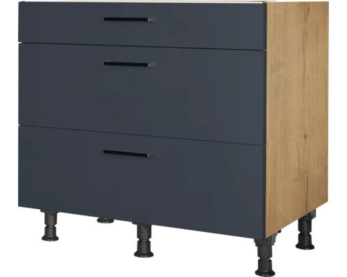 NOBILIA Auszugunterschrank Urban BxTxH 90 x 58 x 87 cm fjordblau matt vormontiert 4004539045354 NOBILIA Auszugunterschrank Urban BxTxH 90 x 58 x 87 cm fjordblau matt vormontiert 4004539045354