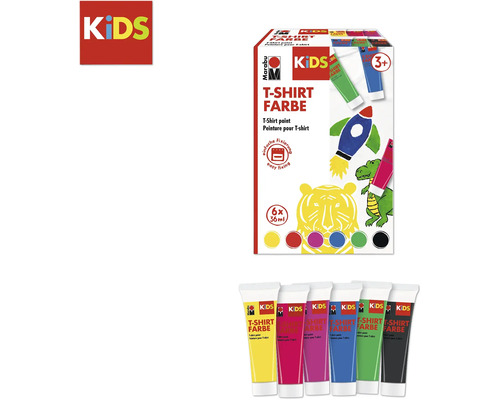 Marabu Kids Textilfarbe Set mit sechs Farben