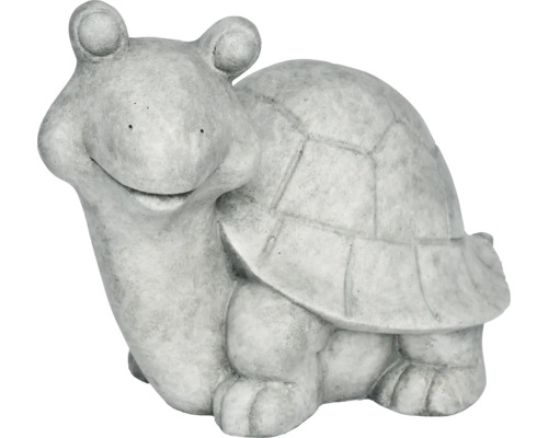 Sculpture de jardin tortue Lafiora 50 x 31,5 x 36,5 cm gris clair