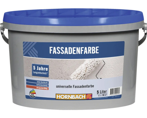 Eimer Fassadenfarbe, 5 Liter, mit Hornbach Logo