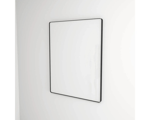 Miroir de salle de bain LED Devo Sonus 2.0 Black 75.5x94 cm SO2-LU75x94-L09 Trappe de visite avec cadre pour montage mural
