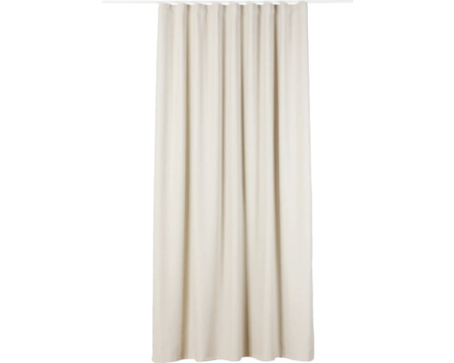 Rideau beige avec pattes fronceuses