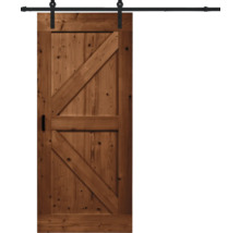 Porte coulissante en bois avec ferrures