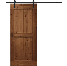 Porte coulissante en bois avec ferrures
