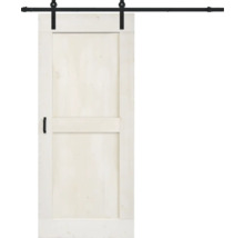 Porte coulissante en bois avec ferrures