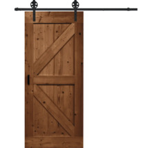 Porte coulissante en bois avec kit de ferrures